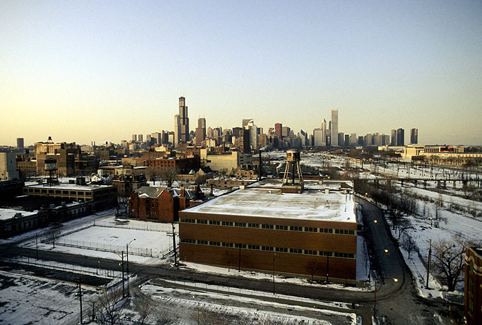 07 PS - CHICAGO - RESIZED 07 Prairie Ave. Hist. Dist., Looking N. from Roof of Old Chess Records Bldg, 1995 (SS 1)