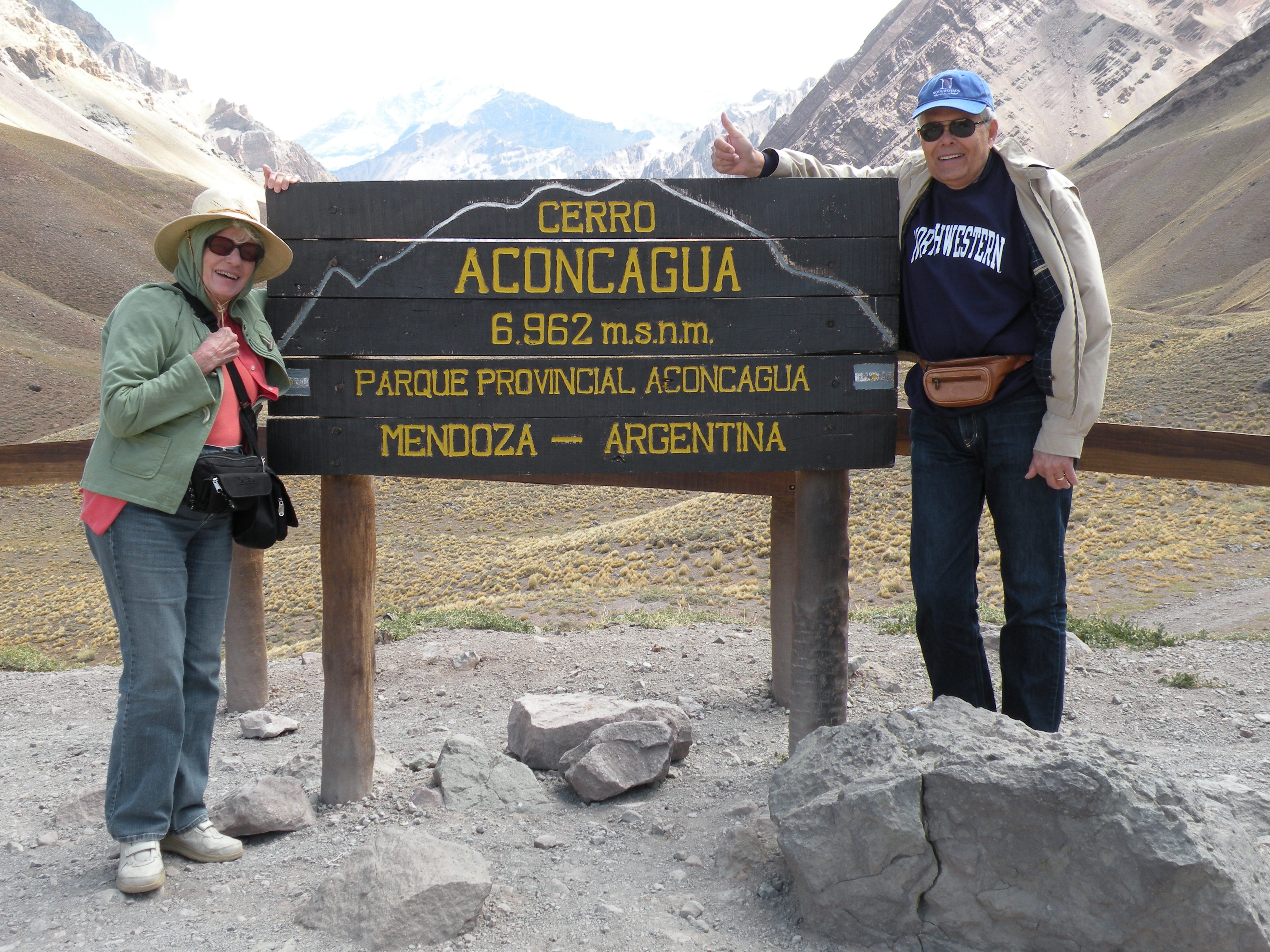 AUTHOR, RONALD BLUBAUGH, AND WIFE, CAROLA, AT THE TOP OF ARGENTINA