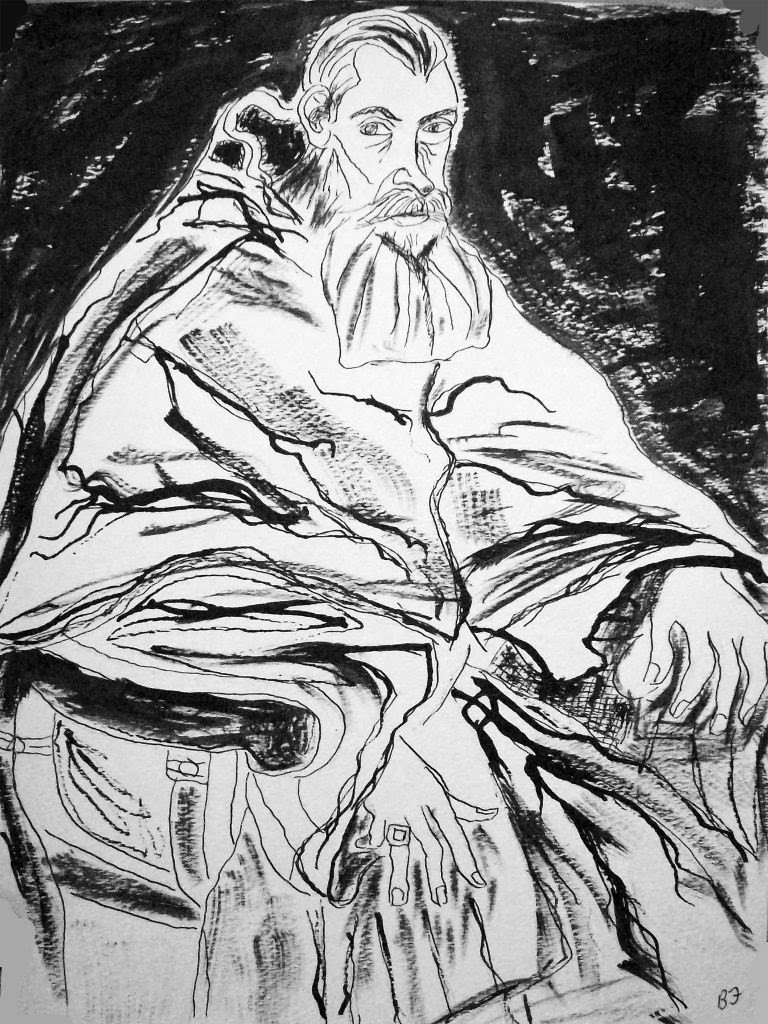brian_forrest_the_classics_titian_paul_iii_ink_on_paper_12x9_w